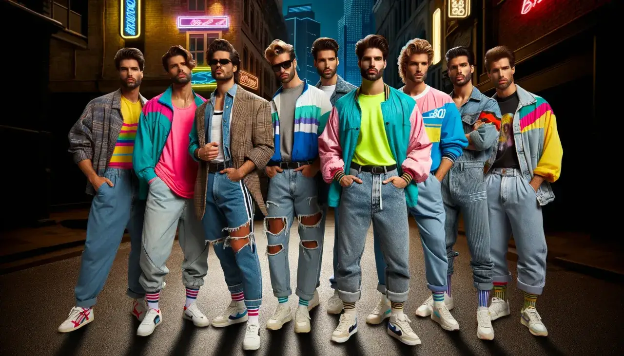 80er Mode Herren Kleidung Details