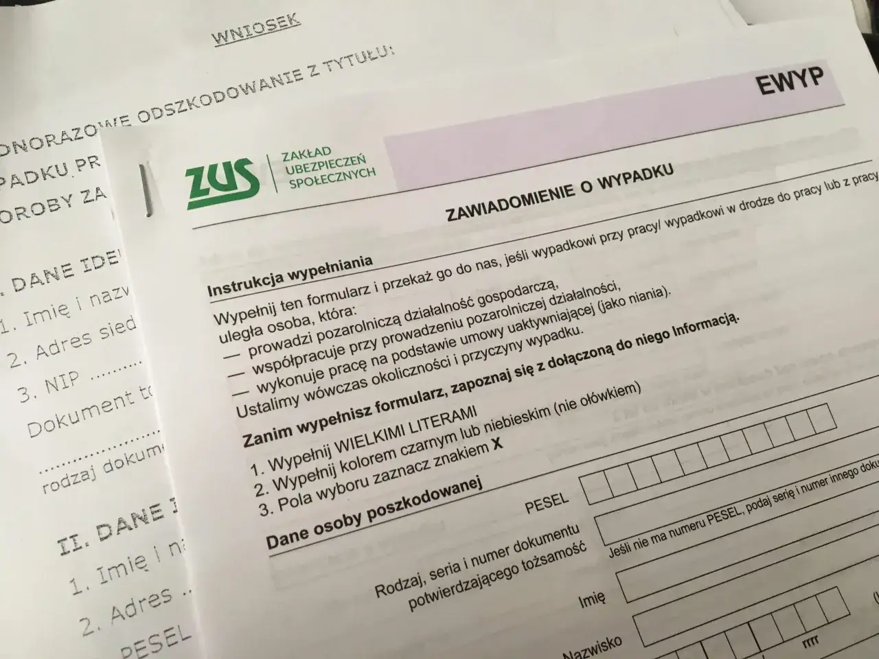 Formularz ZUS