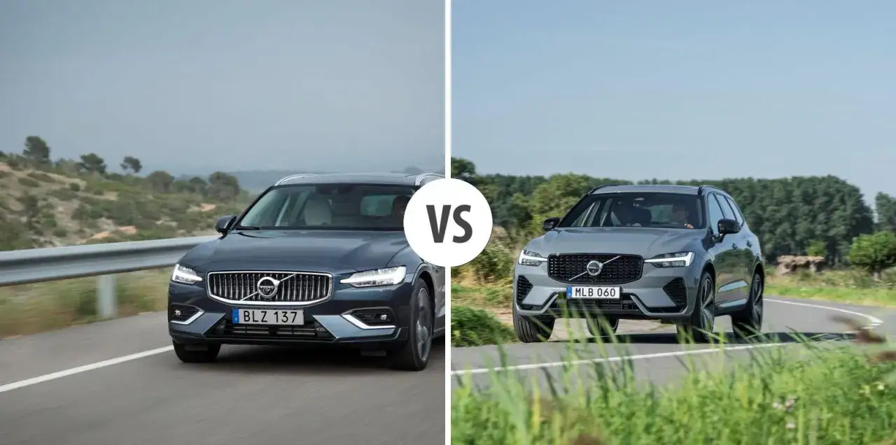 Porównanie Volvo V60 i XC60: jaki silnik wybrać? Dwa stylowe SUV-y na drodze.