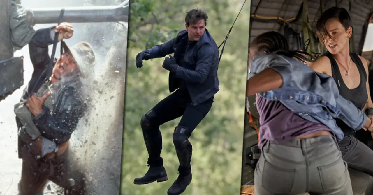 Najdziwniejsze wpadki na planie, których nigdy nie wyemitowano w telewizji: mężczyzna spada, Tom Cruise w powietrzu, Charlize Theron walczy.