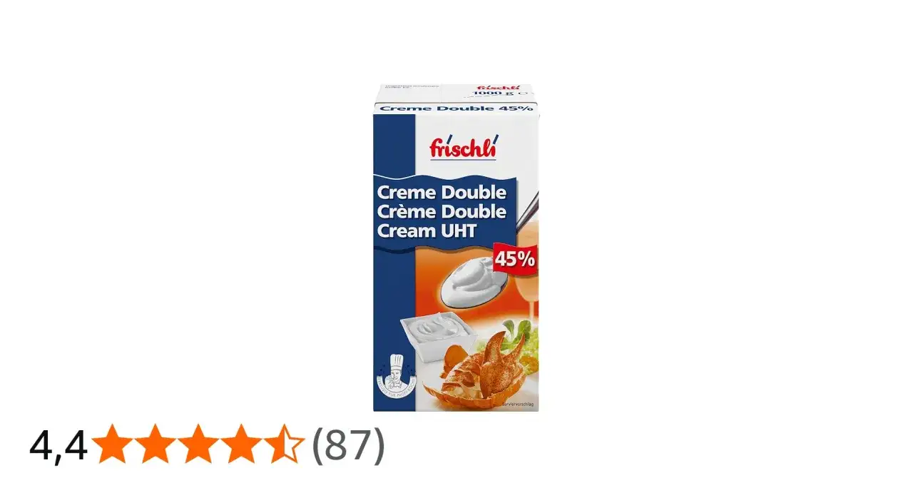 Frischli Creme Double 45% &ndash; ein exzellenter Cr&egrave;me Double Ersatz f&uuml;r feine Gerichte. Perfekt f&uuml;r Profik&ouml;che.