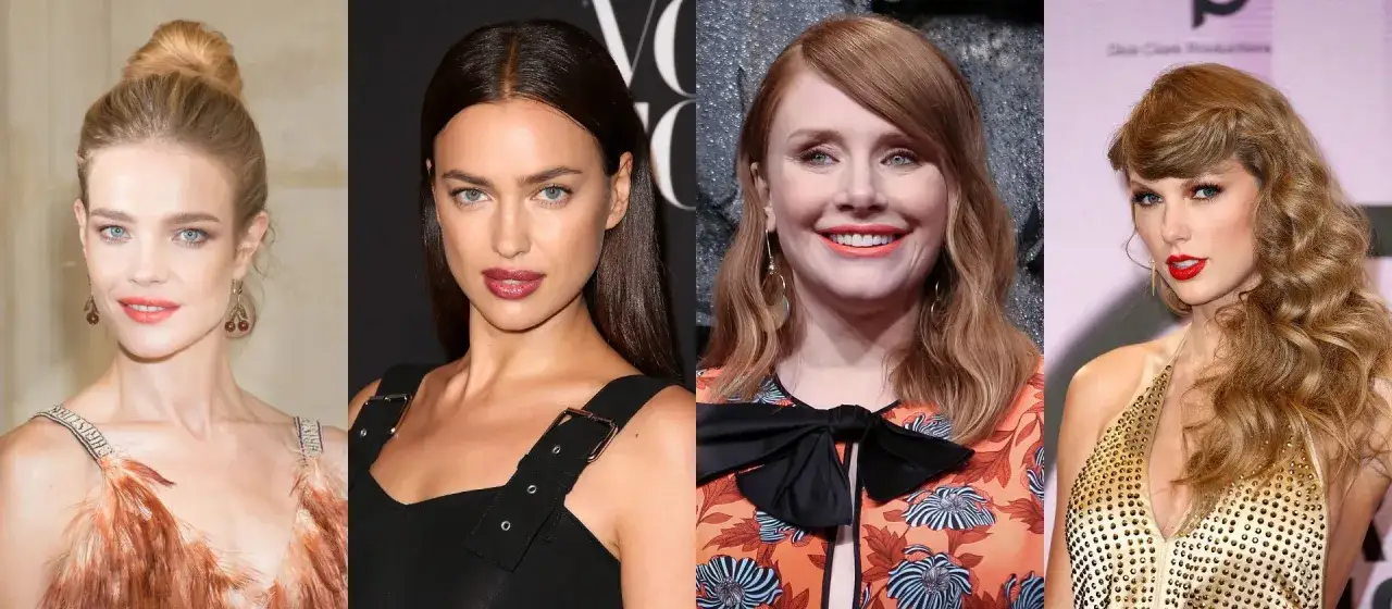 Quattro donne con labbra colorate: arancio, bordeaux, corallo e rosso vivo. Un'ispirazione per il trucco labbra.