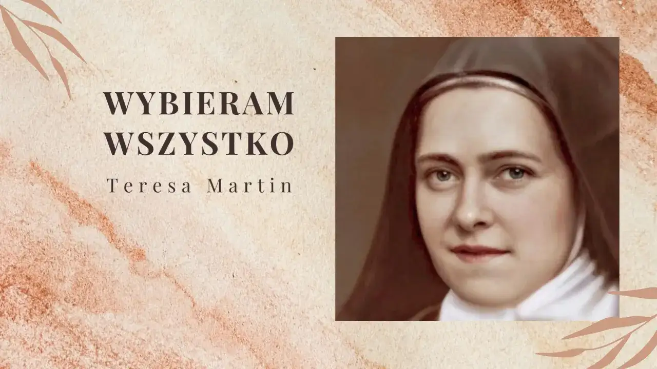 Portret św. Teresy z Lisieux, z cytatem