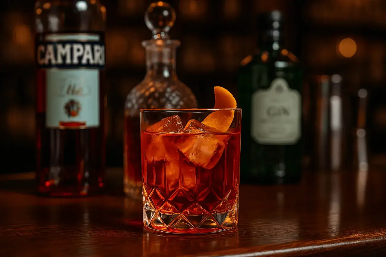 Negroni z pomarańczą na lodzie. Jak dobrać proporcje negroni dla osób nieprzepadających za goryczą?