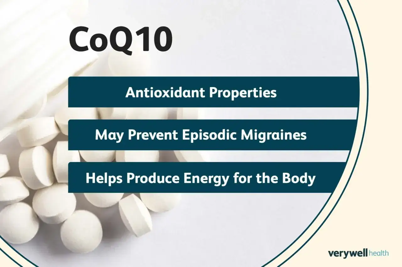CoQ10-Tabletten mit Infos zu Antioxidantien, Migr&auml;ne und Energie. Die Frage 