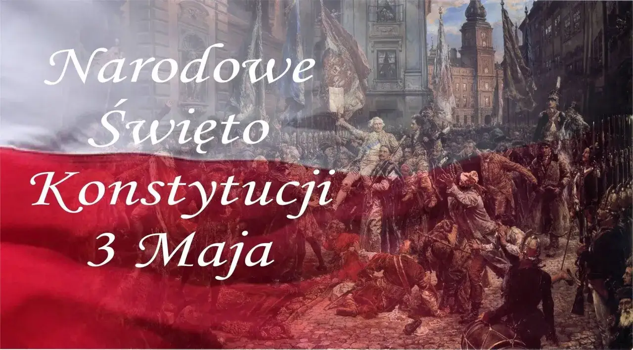Obraz przedstawia uroczystość Narodowego Święta Konstytucji 3 Maja. Czy 3 maja jest dniem wolnym od pracy? Tak, to ważne święto narodowe.