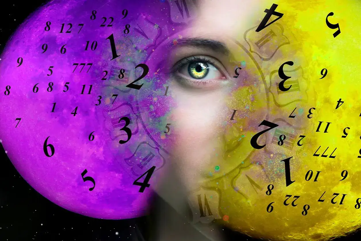Numerologia i oko symbolizują idealne dopasowanie partnerów po dacie urodzenia.