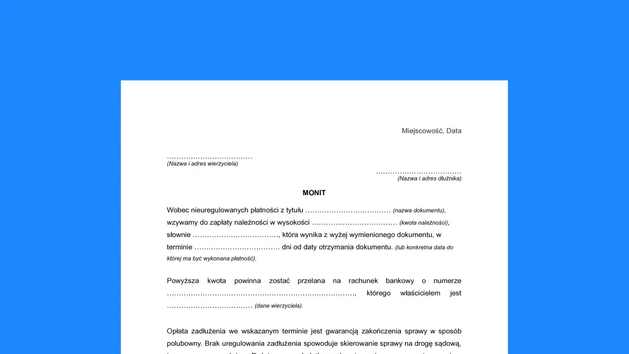 Wezwanie do zapłaty należności. Przypomnienie o płatności z tytułu nieuregulowanych zobowiązań.