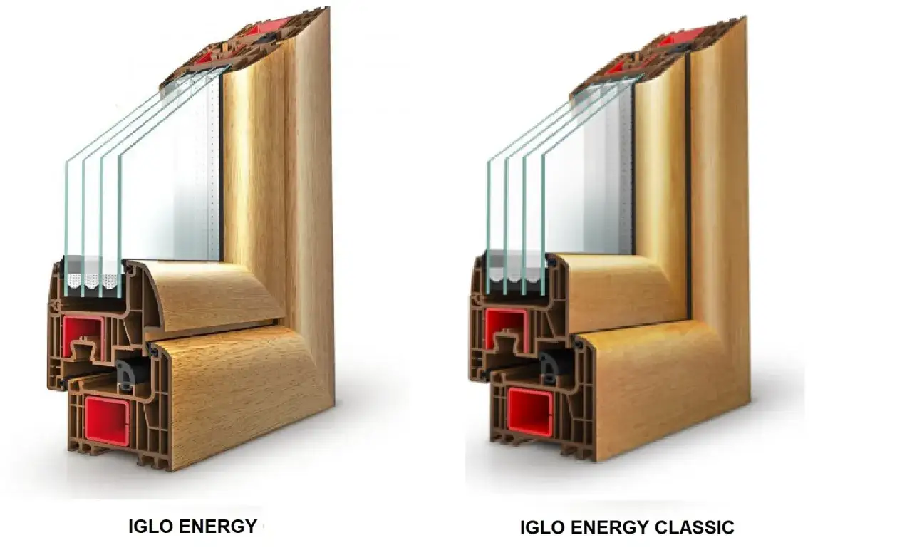 Przekroje okien Drutex Iglo Energy i Iglo Energy Classic. Sprawdź drutex okna cennik i wybierz najlepsze rozwiązanie dla swojego domu.