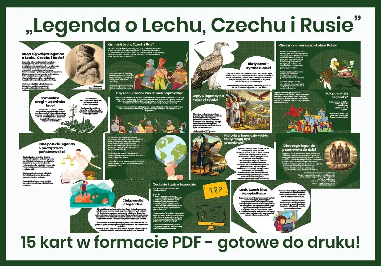 Legenda o Lechu, Czechu i Rusie: opowieść o początkach Słowian, symbolice orła i wpływie legendy na kulturę.