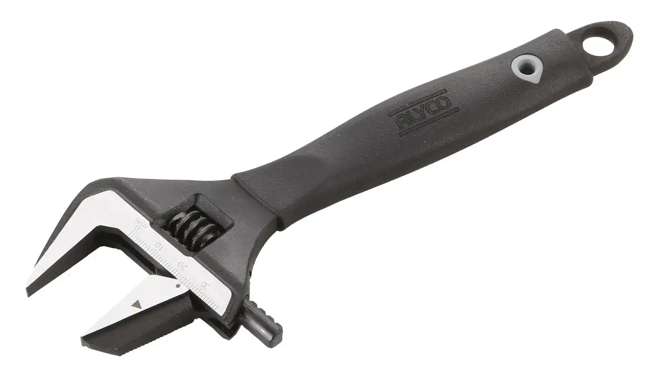 Llave inglesa ajustable, con marcas en mil&iacute;metros. Perfecta para el pie del rey de cualquier tuerca rebelde.