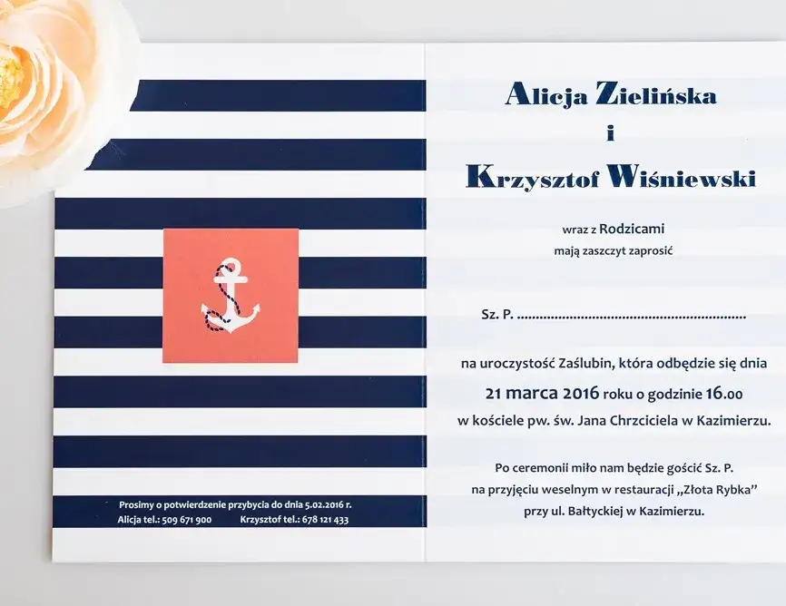 przykłady odmiany nazwisk na zaproszeniach
