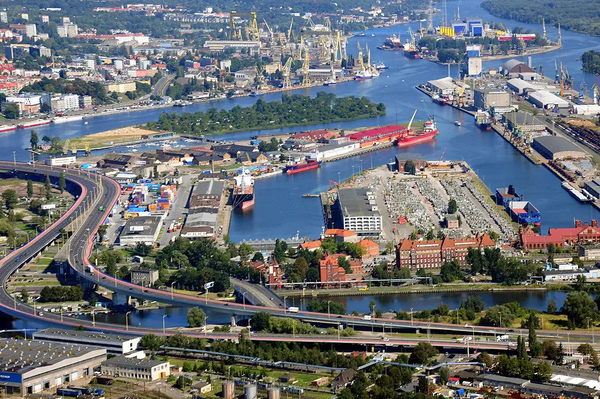 Port Szczecin-Świnoujście widok z lotu ptaka