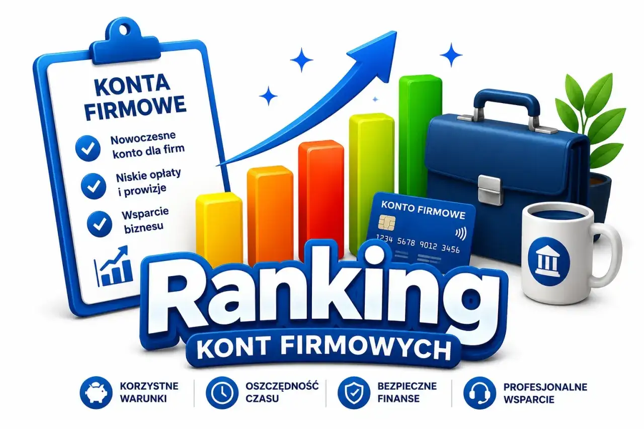 Ranking kont firmowych: nowoczesne, z niskimi opłatami i wsparciem. Znajdź darmowe konto dla firm!