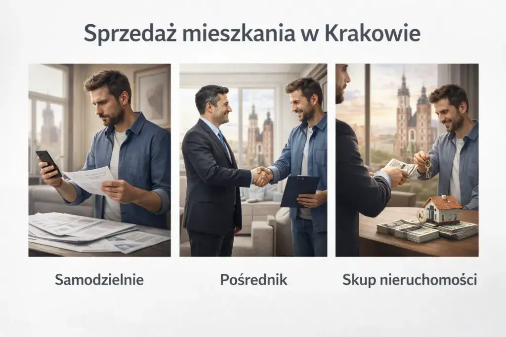 porównanie skup nieruchomości vs sprzedaż tradycyjna infografika