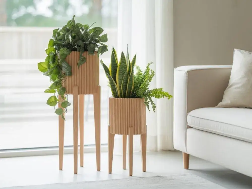 różne rodzaje drewna na kwietnik