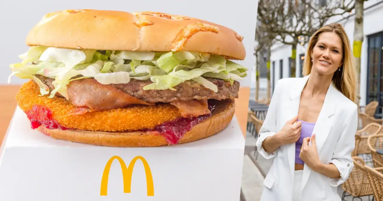 składniki hamburgera kalorie infografika