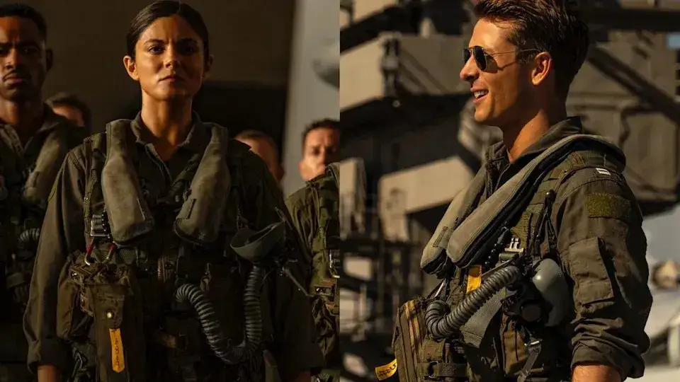 Miles Teller Glen Powell Monica Barbaro Top Gun Maverick