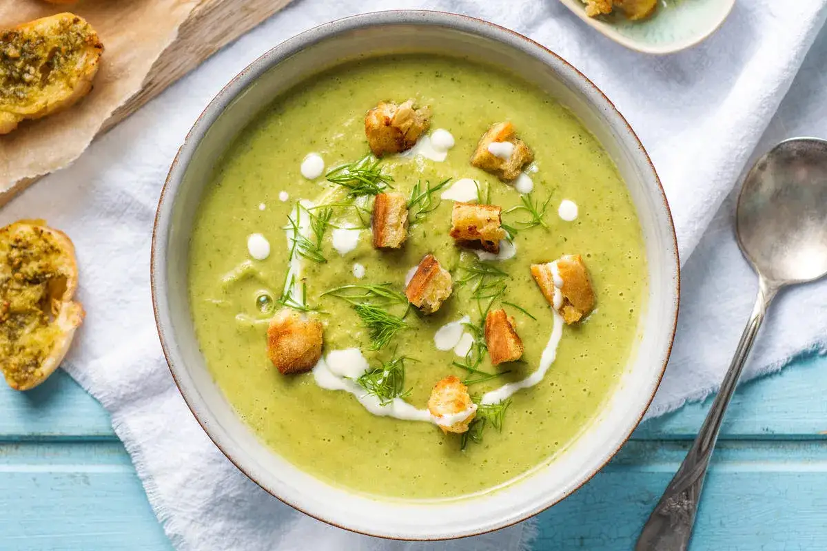 soupe veloutée courgette poireau