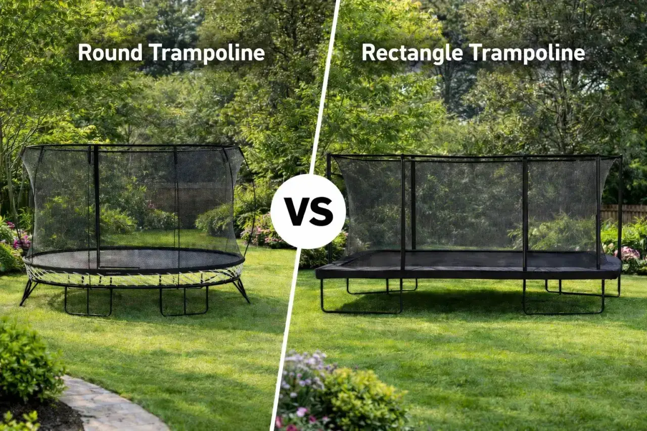 Porównanie okrągłej i prostokątnej trampoliny ogrodowej. Która wygra ranking trampolin ogrodowych?