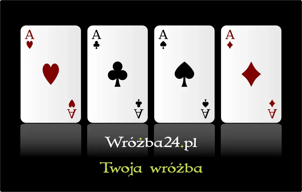 Cztery asy: kier, trefl, pik i karo. Wróżba z kart klasycznych miłość. Wróżba24.pl - Twoja wróżba.