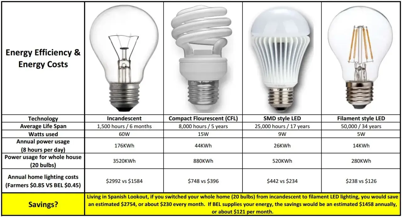Porównanie żarówek: tradycyjna vs LED. Tabela pokazuje koszty i żywotność różnych typów oświetlenia, podkreślając oszczędności z w-led vs led.