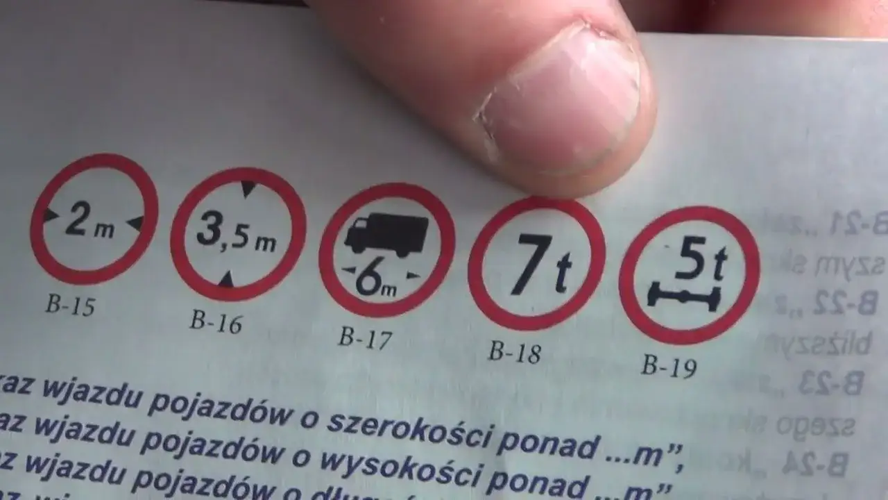 znak drogowy dopuszczalna masa całkowita ciężarówki waga