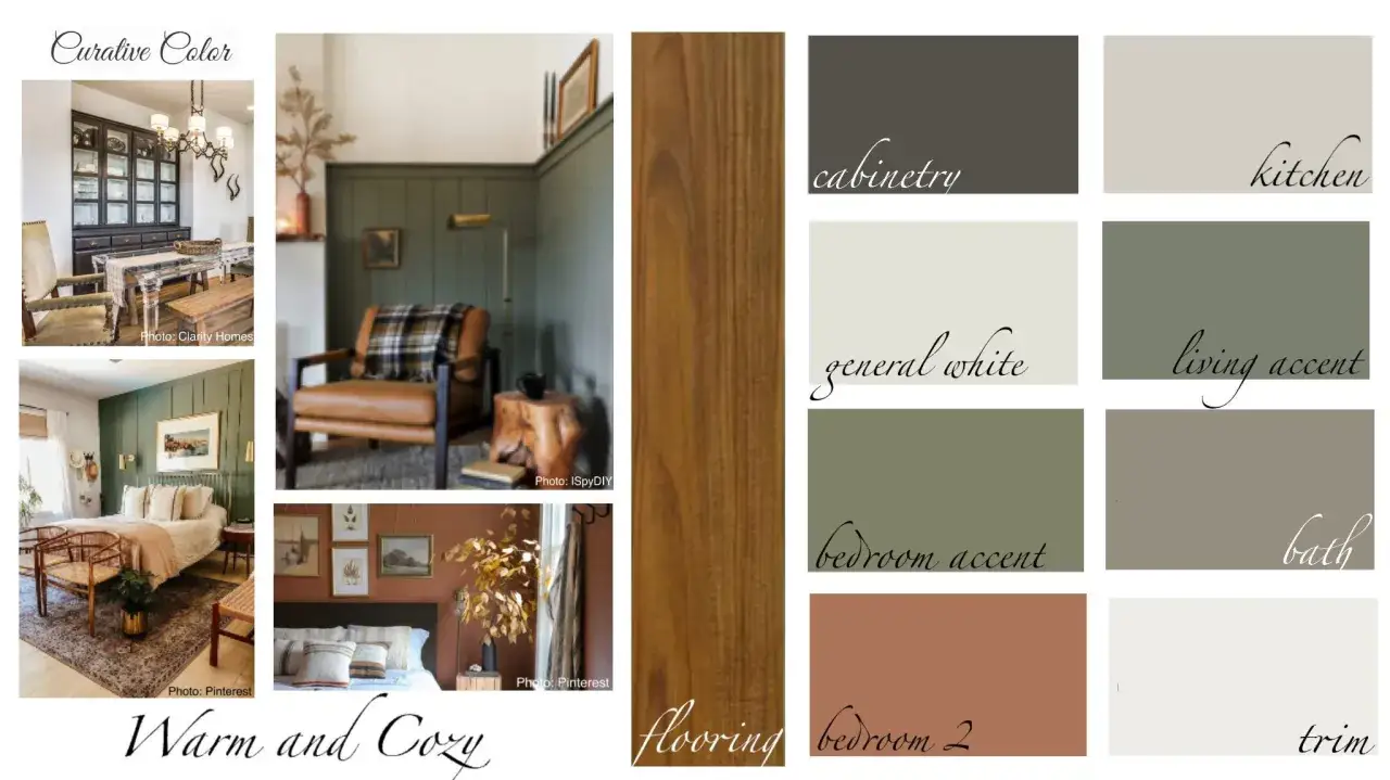 Farbpalette warm schlafzimmer farben: Grüntöne, Erdtöne und warme Akzente für ein gemütliches Zuhause.