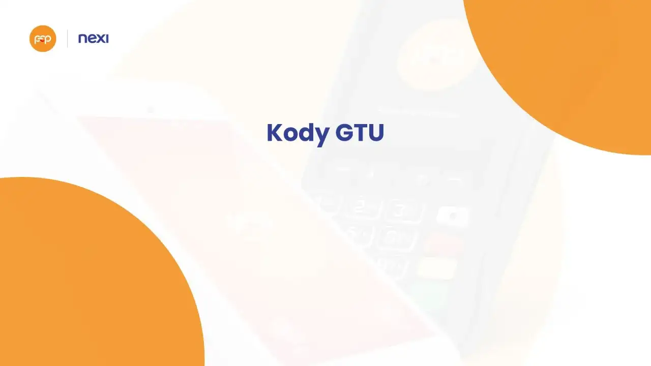 Kody GTU na terminalu płatniczym Nexi.