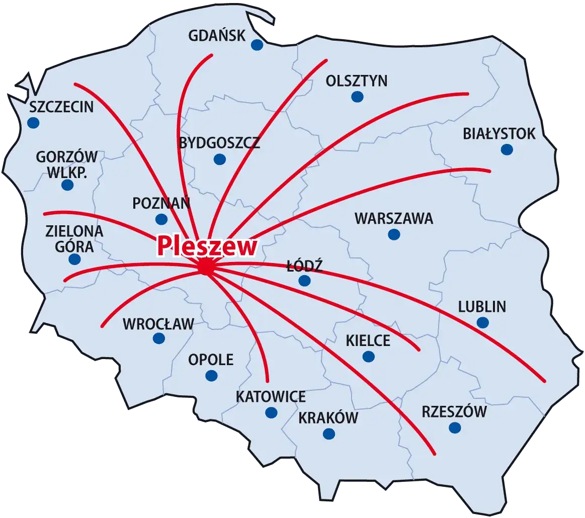 Producenci kotłów Pleszew mapa