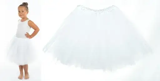 dziewczynka w tiulowej sp&oacute;dniczce tutu i klasycznej