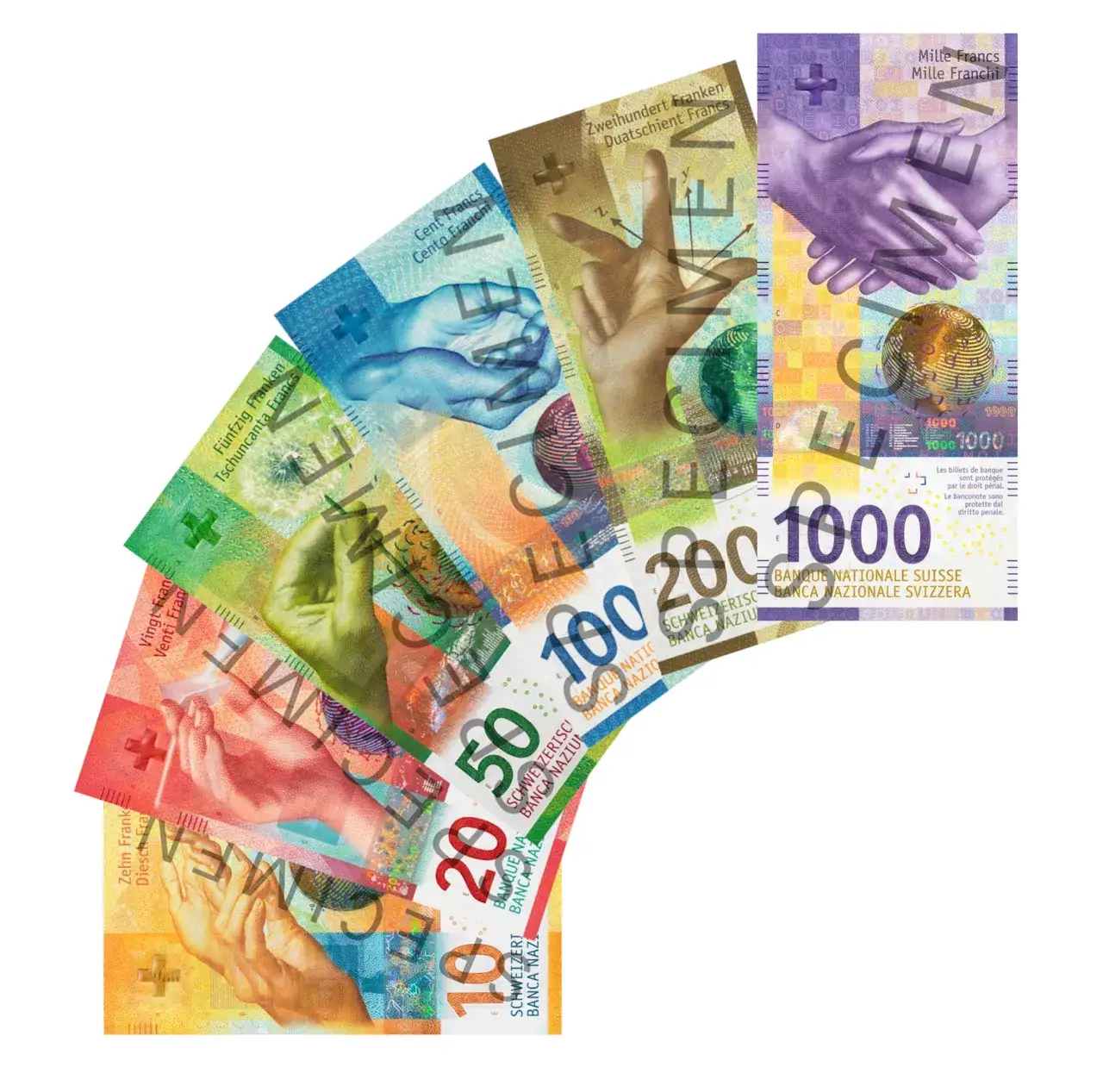 Szwajcarskie banknoty franki prawnik