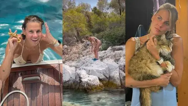kobieta pozuje naturalnie na wakacjach