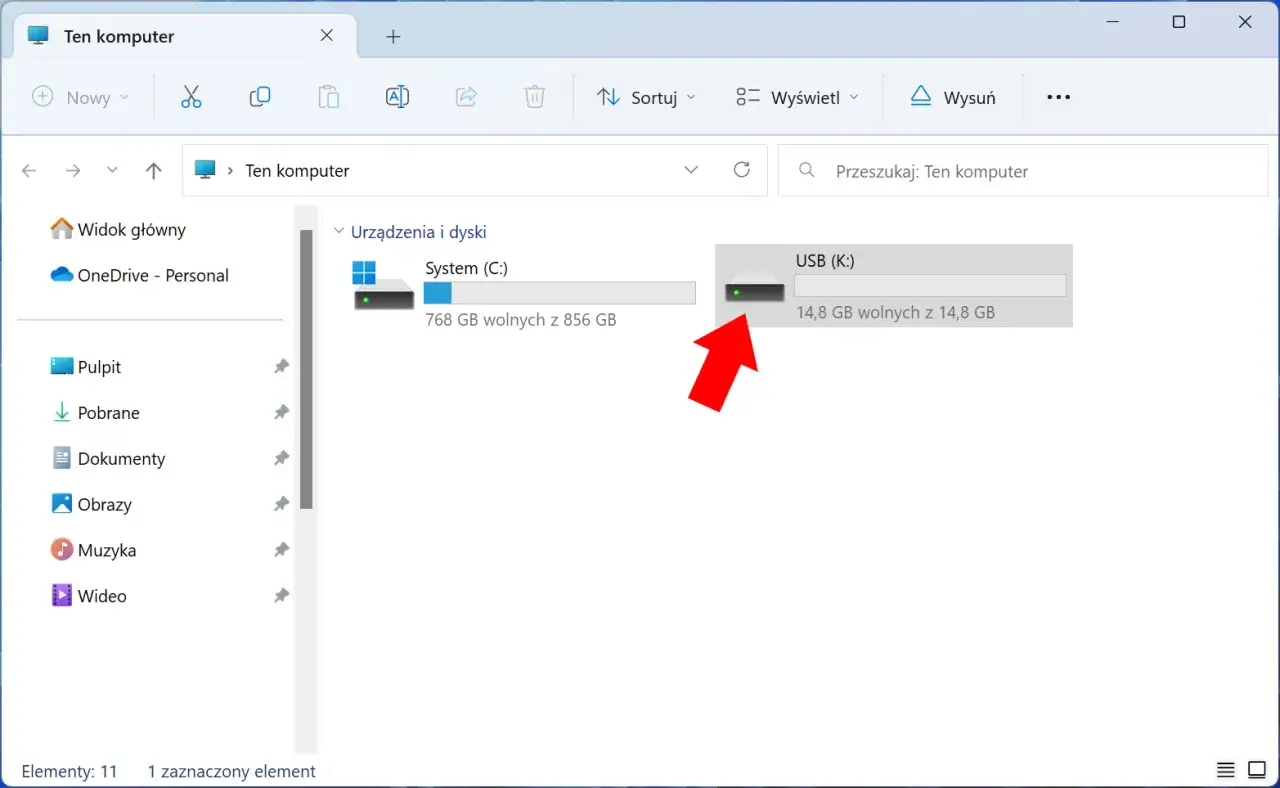 Jak zabezpieczyć hasłem pendrive? Widok 