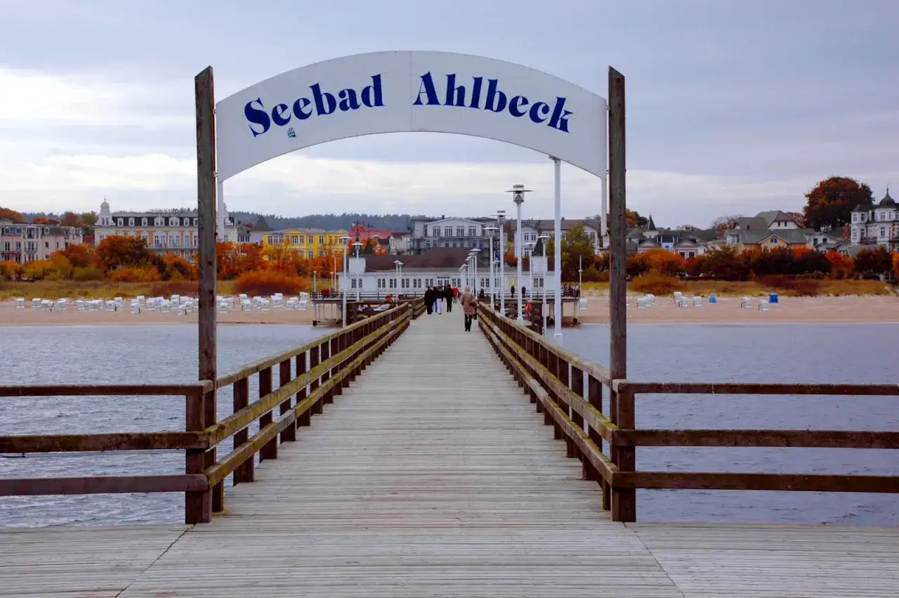 Ahlbeck promenada, Ahlbeck molo, Ahlbeck widok z lotu ptaka