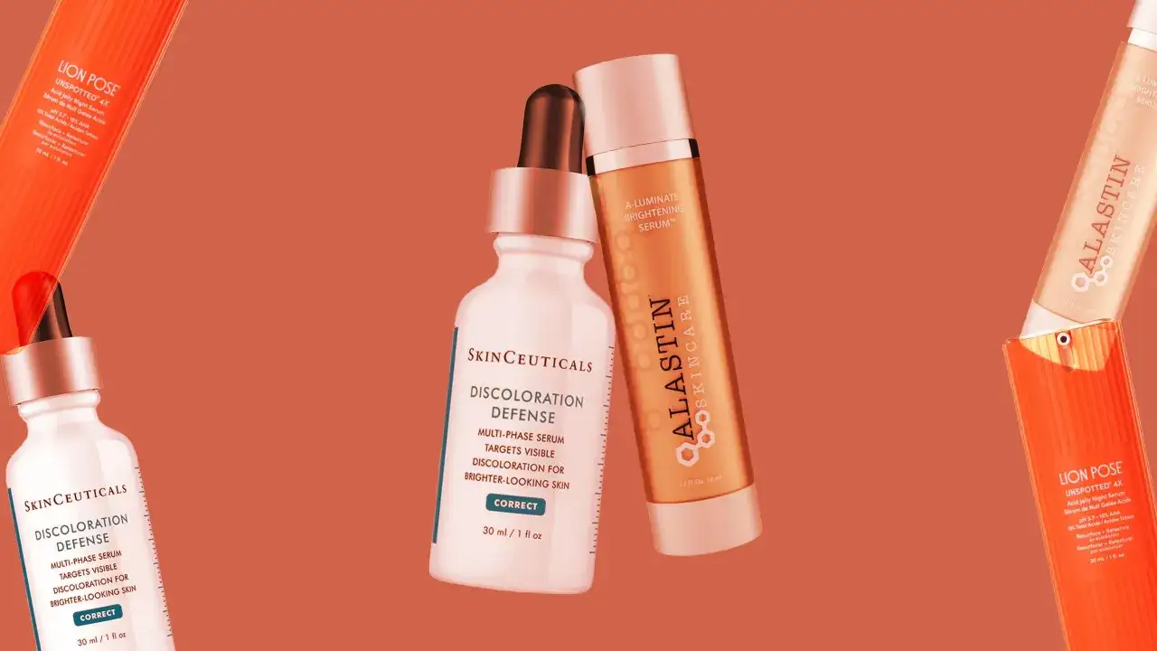 Serum z kwasem traneksamowym i innymi kwasami od SkinCeuticals i Alastin, kt&oacute;re pomagają zwalczać przebarwienia i rozjaśniać sk&oacute;rę.