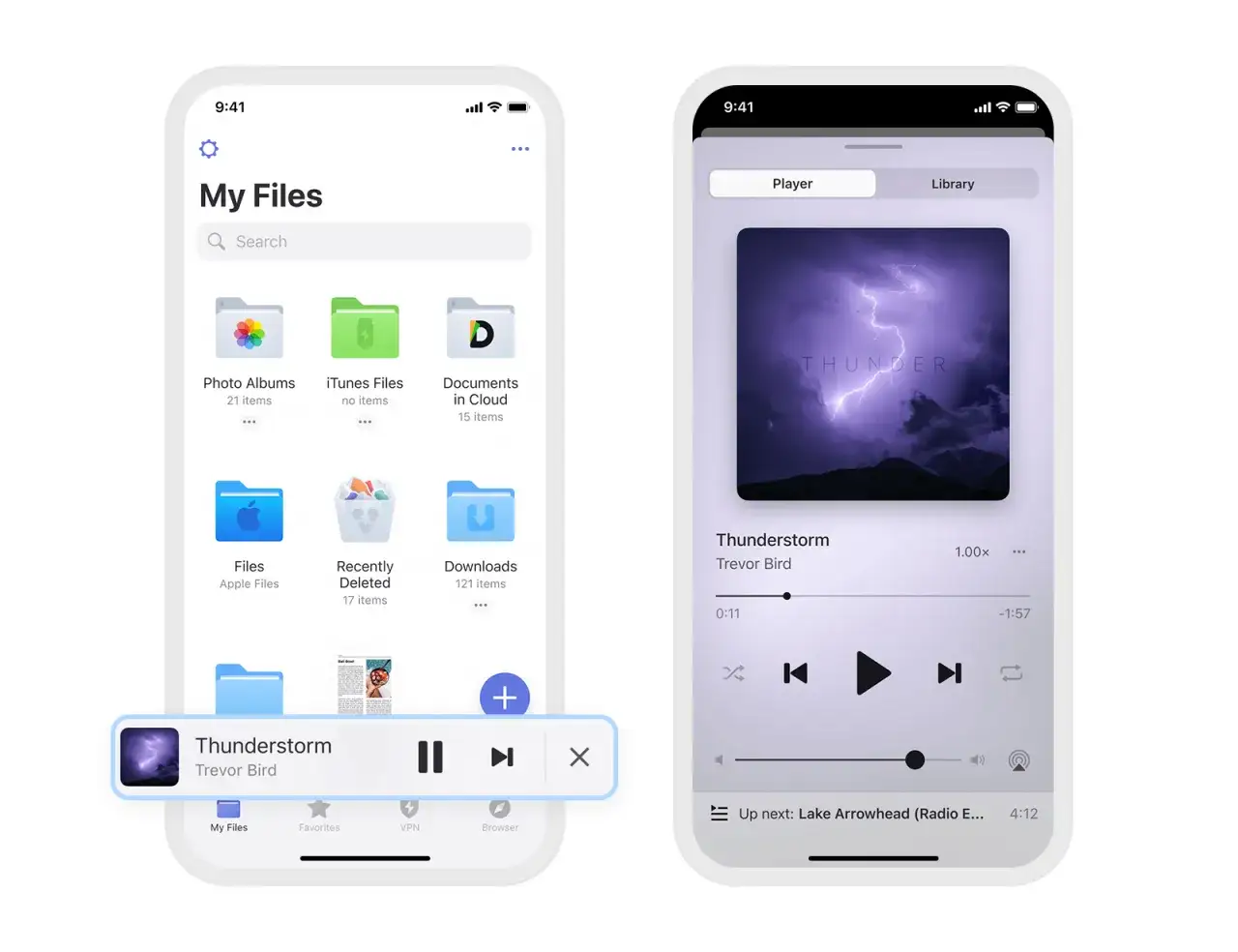 iPhone Files app shows