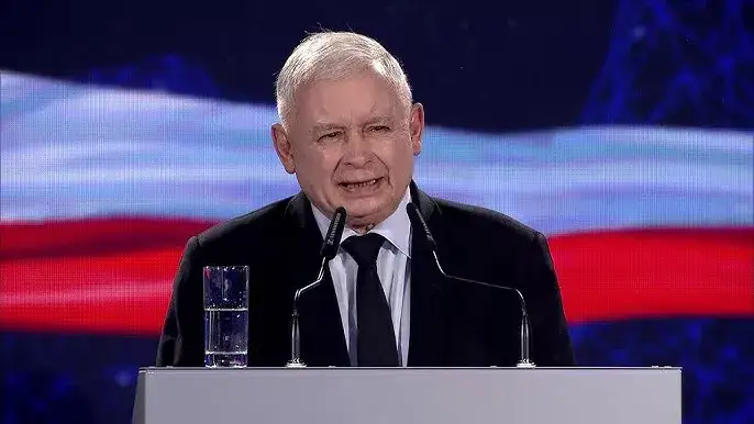Jarosław Kaczyński przemawia na konwencji PiS