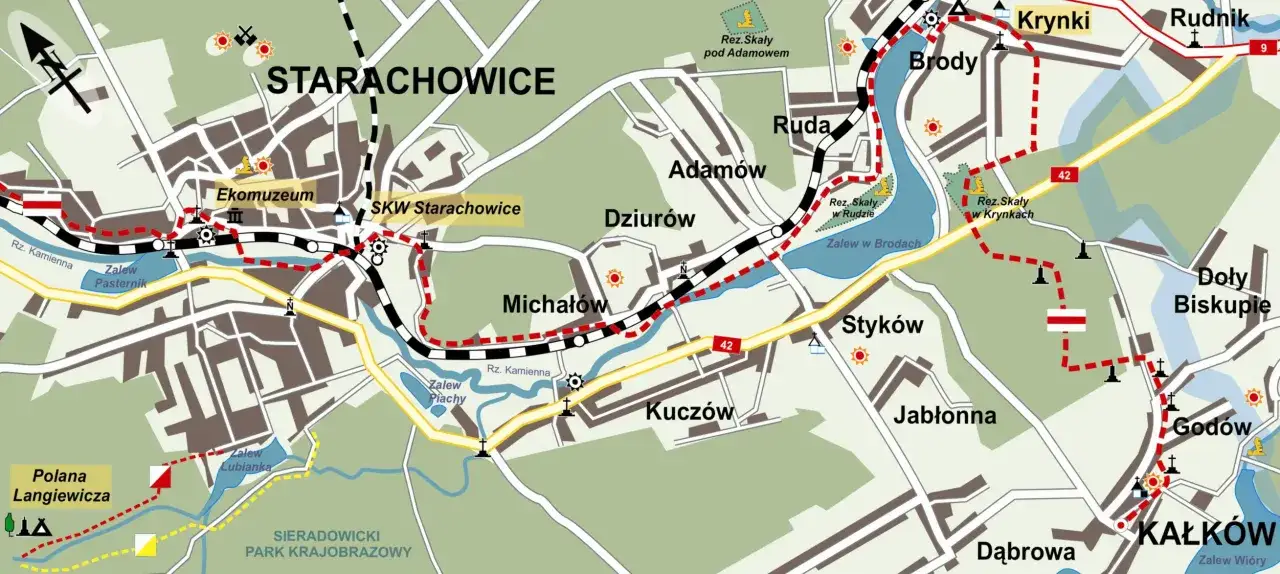 mapa dojazdu do Domu Pomocy Społecznej Kałków-Godów