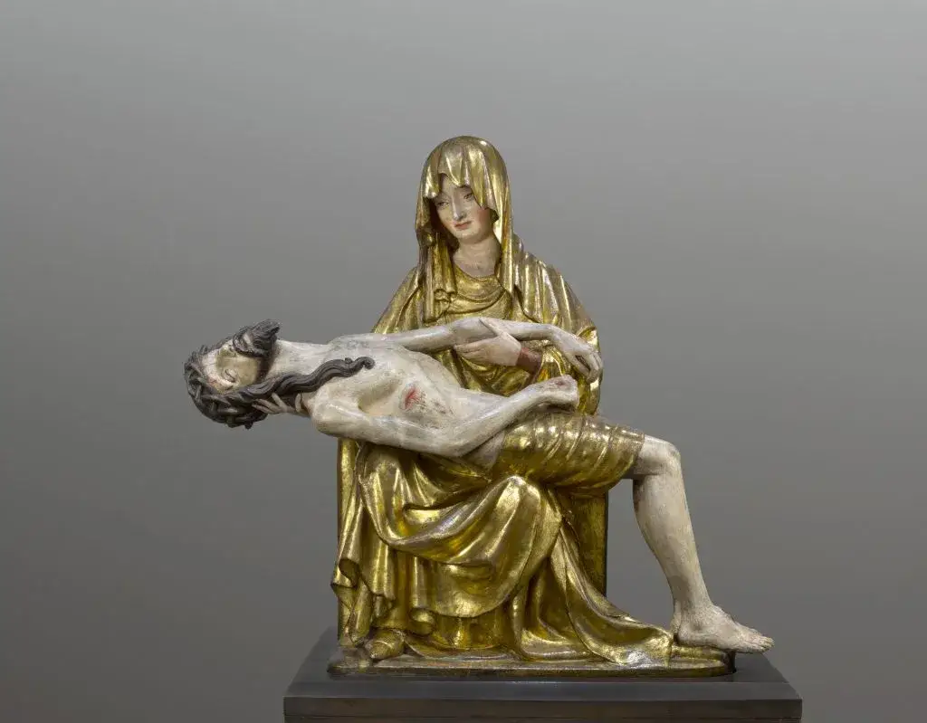 pieta średniowieczna cierpiąca matka maryja