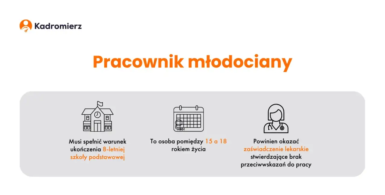 kalendarz limity pracy nastolatek, umowa zlecenie młodociany