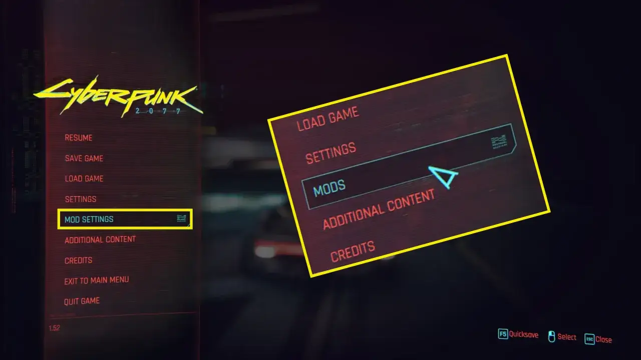 Cyberpunk 2077 aktualizacja gry mody nie działają