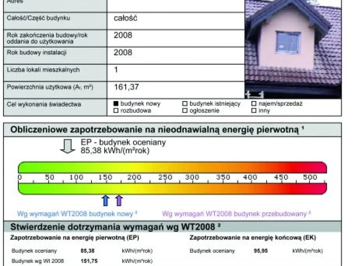 koszt audytu energetycznego dom jednorodzinny tabela