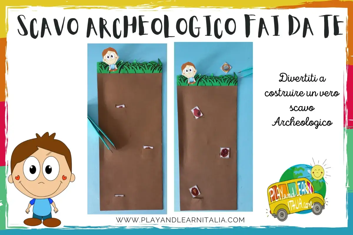 Un divertente scavo archeologico fai da te per la classe terza. Pinzette e reperti per scoprire tesori nascosti.