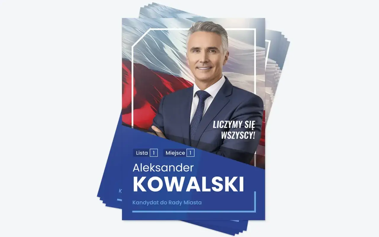 Plakat wyborczy na prezydenta Aleksandra Kowalskiego.