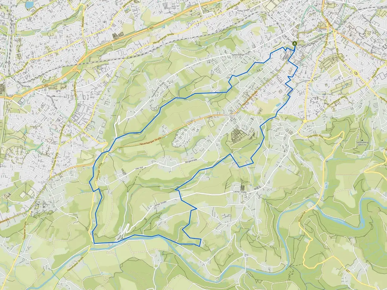 Karte zeigt Siedlungsentwicklung in Deutschland, mit Wohngebieten am Stadtrand und gr&uuml;nen Lungen.