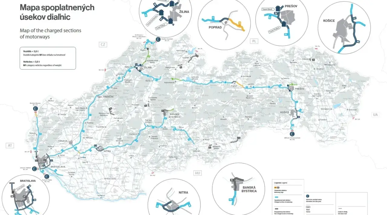 Mapa dróg płatnych Słowacji i Węgier. Winiety słowacja węgry są kluczowe dla podróżujących.