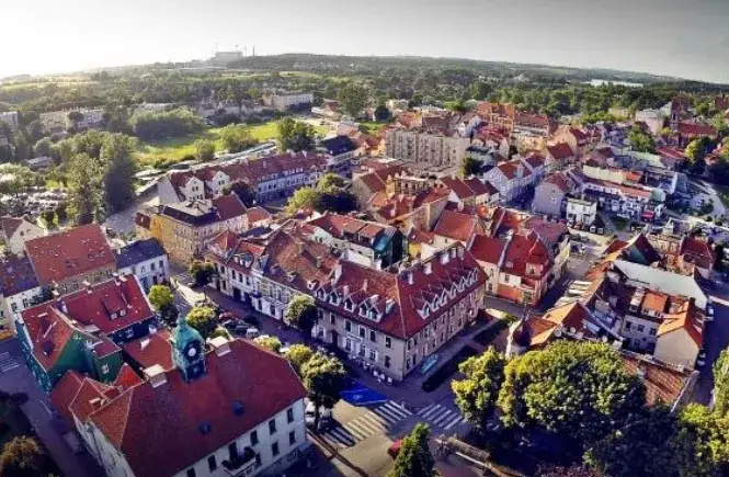Mrągowo Stare Miasto Rynek kamienice