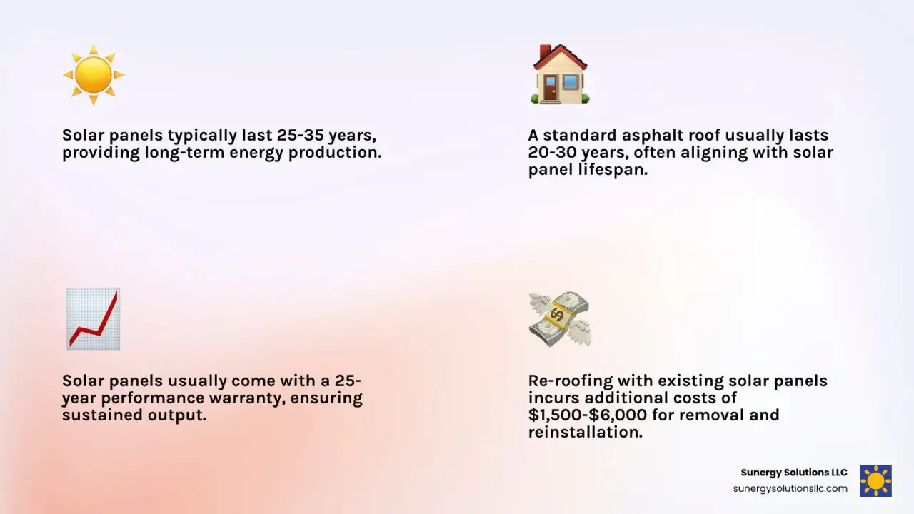 La durée de vie d'un panneau solaire est de 25-35 ans, assurant une production d'énergie durable.