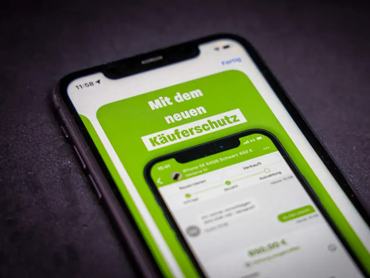 Smartphone-Display zeigt 